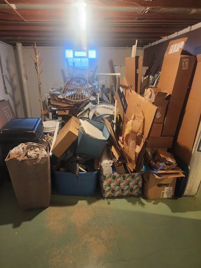 Roll-off dumpster container at job site for Roll Off Dumpster Rental in Hyde Park